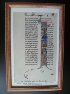 A Vintage Illuminated Print 'The Nativity with Shepherds' 'Gospel - Lectionary' - Picture 1 of 9