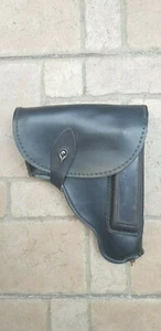 AUTÉNTICA PISTOLA RUSA CCCP SSSR Vintage Militar Cuero Negro WAL. MAK. FUNDA - Imagen 1 de 7
