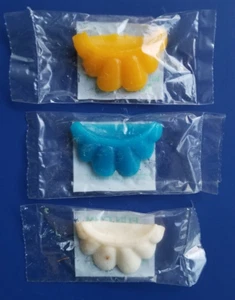 3  Vintage sealed NOS Packs Glenn Confections Wax Horse Lips Chewing Gum Teeth - Picture 1 of 20