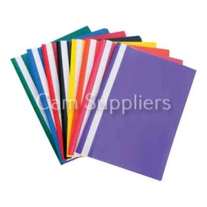 A4 PLASTIC PROJECT REPORT FILES FOLDERS 2 PRONG COLOURS AVAILABLE FREE DELIVERY - Picture 1 of 18