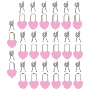 20 Sets Of Diary Book Heart Shaped Lock Small Locks With Keys - Picture 1 of 12