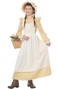 Brand New Prairie Girl Colonial Pilgrim Settler Child Costume - Picture 1 of 1