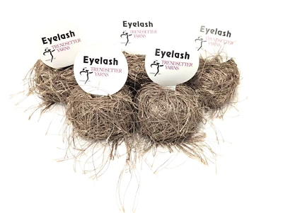 5 Lashy Balls Factory Packed EYELASH from TrendSetter Yarns ITALY #49 Mink Brown - Image 1 of 4