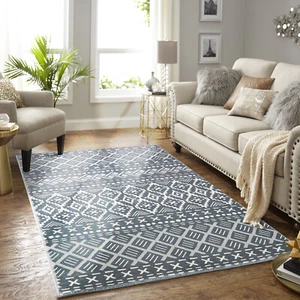 5x7inch Moroccan Area Rug Non Slip Indoor Carpet Mat for Living Room Dining Room - Picture 1 of 10