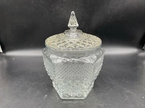VTG Anchor Hocking Clear Glass Cookie Jar/canister - Picture 1 of 4
