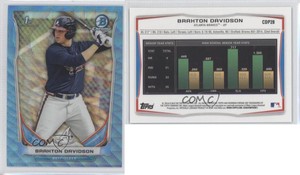 2014 Bowman Draft Chrome Blue Wave Refractors Braxton Davidson #CDP28