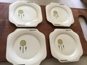 4 Vintage McNicol China Ivory Yellow Flower Plates - Picture 1 of 4