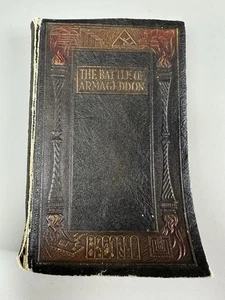 The Battle of Armageddon Embossed Cover 1924 Watch Tower Bible & Tract Society - Picture 1 of 17