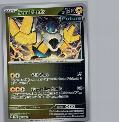 Iron Hands | 061/162 Uncommon Reverse Holo | SV05: Temporal Forces | NM - Image 1 of 2