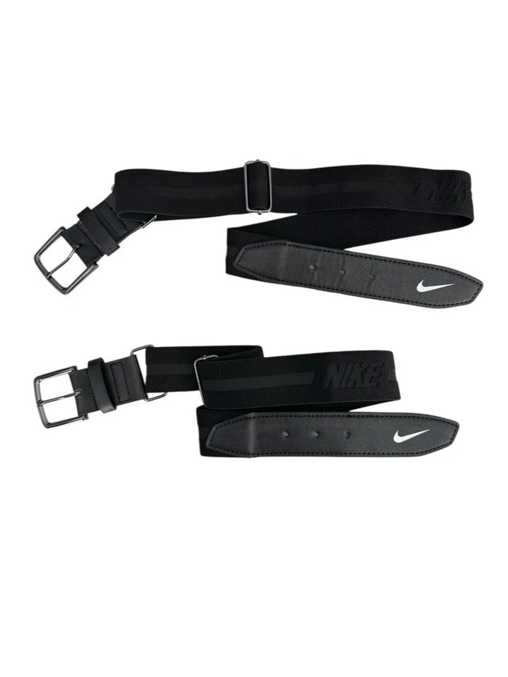 Nike Baseball/ Softball Elastic Black Belt Youth One Size Fits Most 2 Belts - Image 1 of 3