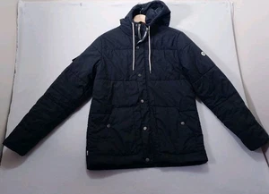 Vuori Langley Jacket Men Small Black Puffer Coat Outdoors V541 Hooded Full Zip - Picture 1 of 16