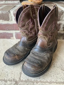 Justin Boots Western Gypsy Steel Toe 10B - Picture 1 of 8