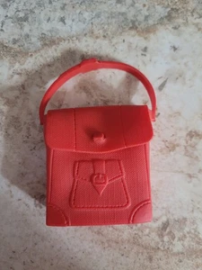 Bionic Woman Mission Bag Vintage 70er Jahre rot Gummi Actionfigur Zubehör - Bild 1 von 4