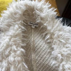 Splendid Girls Size 14 Sweater Blazer, Faux Fur Collar - Picture 1 of 5