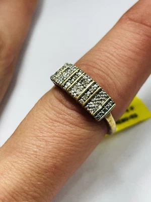 TJC gilded silver and diamonds ring UK size S new with tag - Image 1 of 4