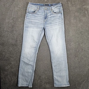 Pantalones de mezclilla BKE Tyler para hombre 32x34 lavado ligero desgastado 5 bolsillos pierna recta relajada - Imagen 1 de 11