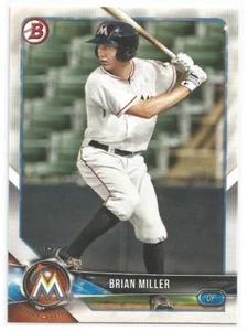 Tarjeta de Brian Miller Miami Marlins 2018 Bowman Baseball Prospects - Imagen 1 de 3