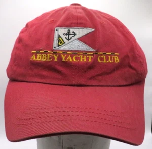 Abbey Yacht Club Adult Red Cap - 100% Cotton-Yupoong- Bangladesh - Picture 1 of 9