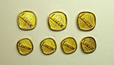 UNKNOWN BRAND replacement button 7 gold tone metal Square shape button Fair Cond - Image 1 of 4