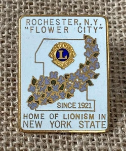 Pin Vintage Flower City Hogar del León Club de Leones Rochester Nueva York - Imagen 1 de 3