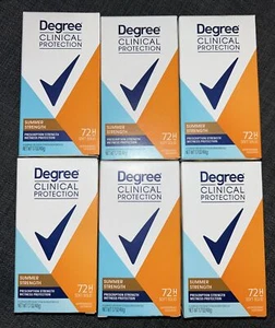 Degree Women Clinical Antiperspirant , Summer Strength,1.7oz Pack of 6 Exp/1/25 - Picture 1 of 1