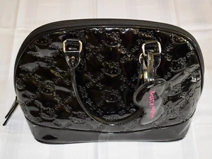 Loungefly Hello Kitty Black Patent Leather Large Domed Weekend Bag Purse ~ US13 - Picture 1 of 12