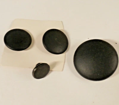 Vintage Soft Leather Covered Buttons on Metal Shank Mint - Image 1 of 4