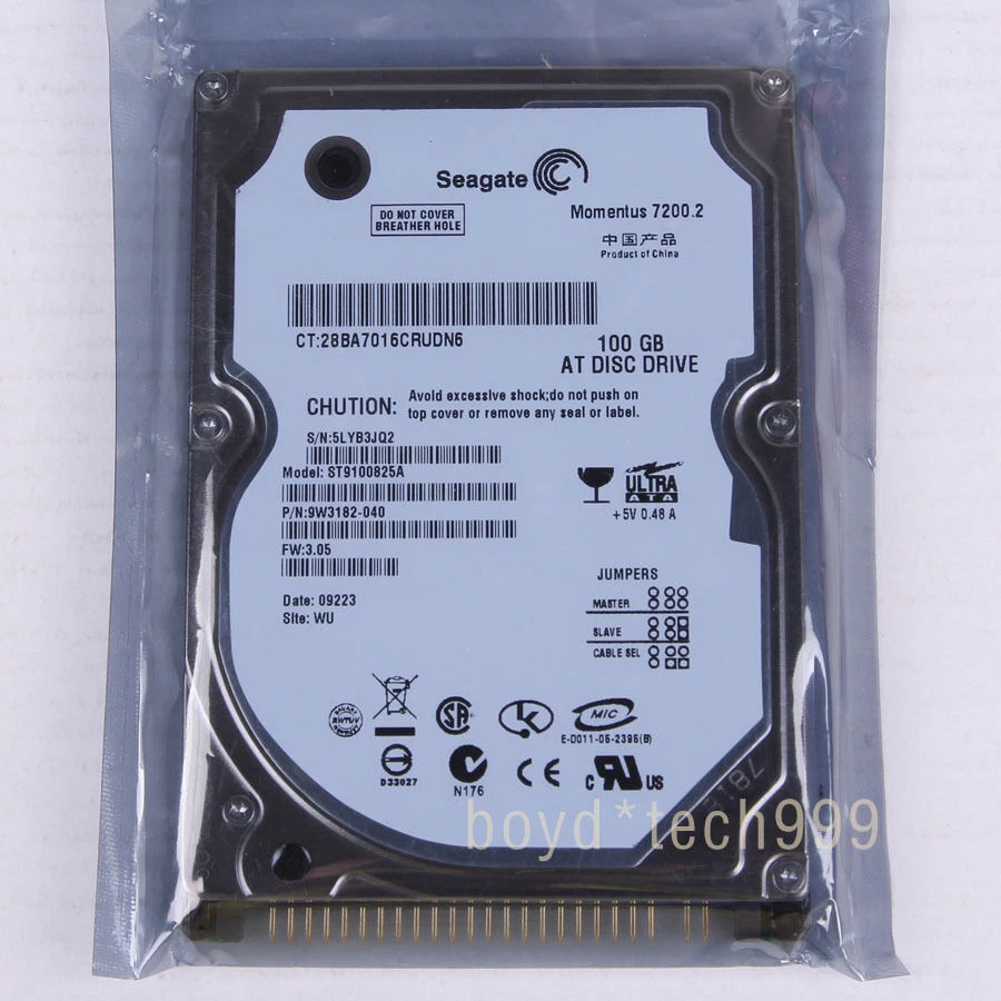 For Seagate ST9100825A 2.5" 100 GB IDE/PATA 4200 RPM 8 MB HDD Hard Driver Laptop - Image 1 of 1
