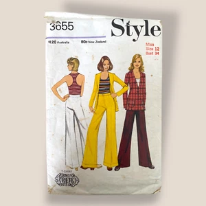 Style 3655, Misses Jacket, Trousers and T-Shirt, Size 12, Bust 34, UNCHECKED - Picture 1 of 1