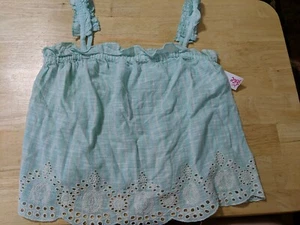 New Girl's Size 16/18 Eyelet Tank Top By Justice - Picture 1 of 3