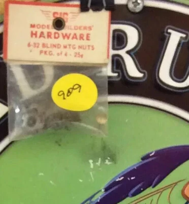 Vintarge Rc Airplane SIG Hardware 6-32 Blind Mtg Nuts New In Package USA Shipped - Image 1 of 2