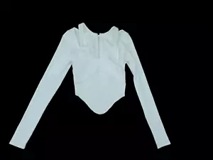 Don Lee Long Sleeve White XS Corset Top - Picture 1 of 17