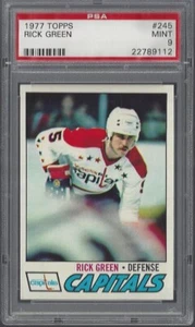 1977 Topps #245 Rick Green Rookie RC Washington Capitals PSA 9 Mint NHL 22789112 - Picture 1 of 2