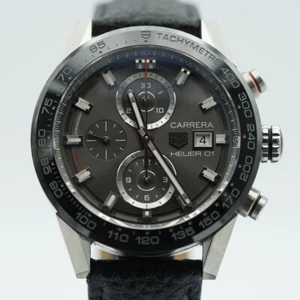 TAG Heuer 01 Automatic Chrono Men's Watch 45MM Full Set Papiere CAR2A1W - Picture 1 of 6