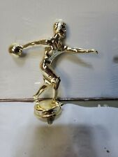 Medium Gold METAL Female 3.5 inch Bowling Tops Topper Trophy Vintage 1960s G.C.