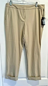VINCE CAMUTO WOMENS BEIGE KHAKI PANTS - SIZE 10 NEW WITH TAGS - Picture 1 of 4