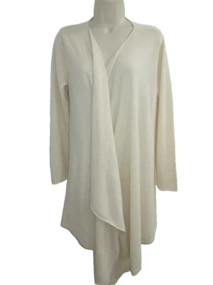 Cárdigan Worth 100 % cachemir crema cortina abierta frontal talla PS Foto 1 de 4