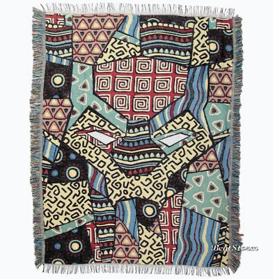 Marvel Black Panther Metallic Wakanda Patchwork Woven Tapestry Throw Blanket NWT - Image 1 of 2