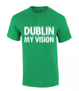 Mens St. Patricks Day Tshirt Funny Dublin My Vision Short Sleeve - Picture 1 of 1