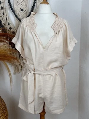 ZARA Overall Einteiler Jumpsuit Creme Beige Gr. S - Bild 1 von 4