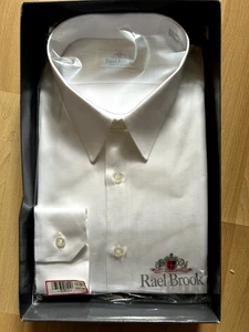 VINTAGE RAEL BROOK WHITE COTTON SHIRT 17.5' BOXED DEADSTOCK - Picture 1 of 5