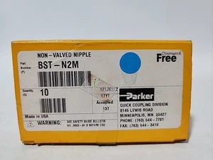 NEW (BOX OF 10) PARKER BST-N2M Quick Connect,Plug,1/4",1/4"-18 31A979 - Picture 1 of 7