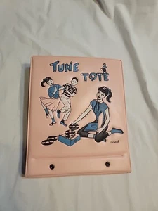 Vintage Pink Tune Tote By Ponytail With 14 Records And Return To Sender Vinyl - Picture 1 of 12