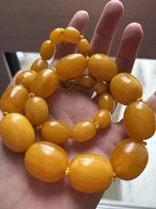 BEAUTIFUL VINTAGE BAKELITE CLASSIC ART DECO NECKLACE 104g. - Picture 1 of 20