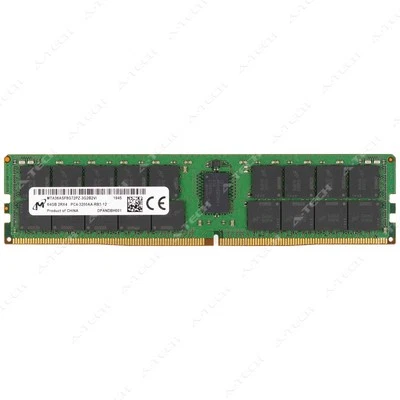Micron 64GB DDR4-3200 PC4-25600 ECC RDIMM Server Memory RAM MTA36ASF8G72PZ-3G2B2 - Image 1 of 2