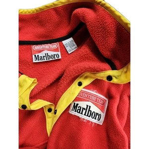 Pullover polar de carreras Marlboro Adventure Team de colección años 90 cuarto a presión talla L - Imagen 1 de 19