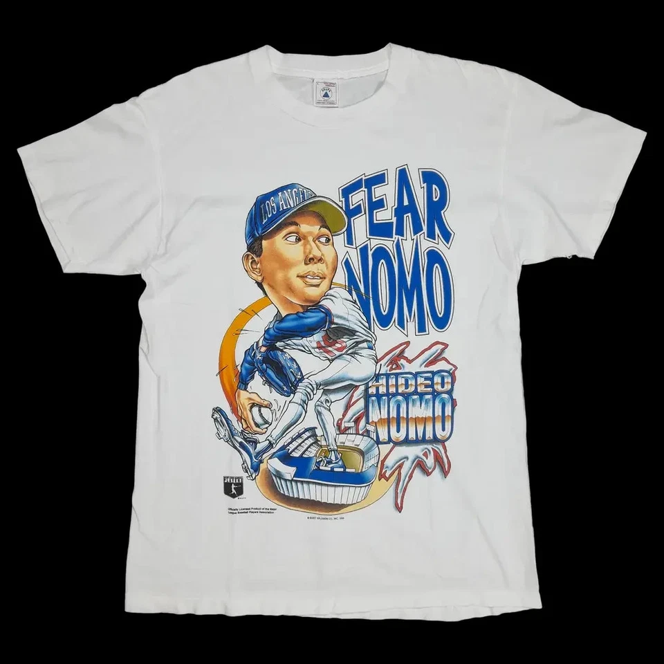 Hideo Nomo Los Angeles Dodgers Champs Camisa Blanca Manga Corta VK03181 Foto 1 de 1