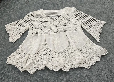 Top de ganchillo italiano Timeless Elegance nuevo sin etiquetas. Talla única (se adapta a la talla 12) Foto 1 de 4