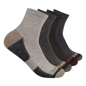 mens 4-pack Half Cushioned Quarter Socks, Brown, One Size US - Picture 1 of 3