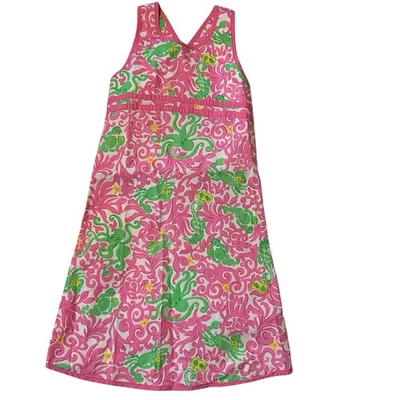 Lilly Pulitzer Girls Shift Dress Size 7 Heading South Octopus Crab Novelty Fun - Image 1 of 4